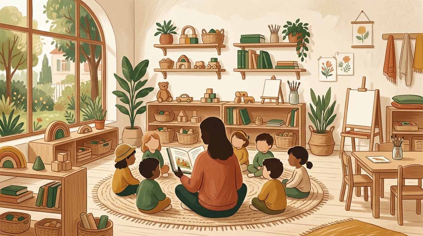 Illustrazione scuola dell'infanzia