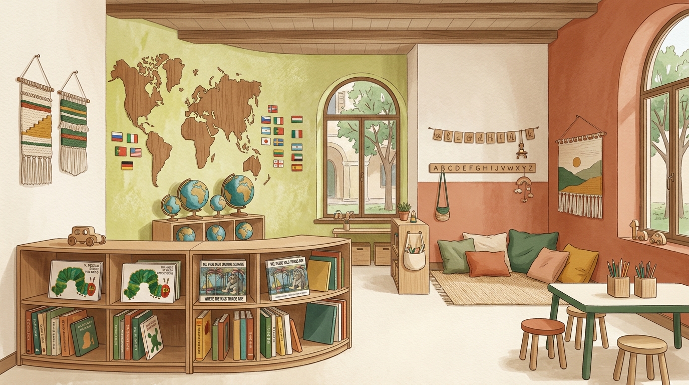 Illustrazione scuola dell'infanzia