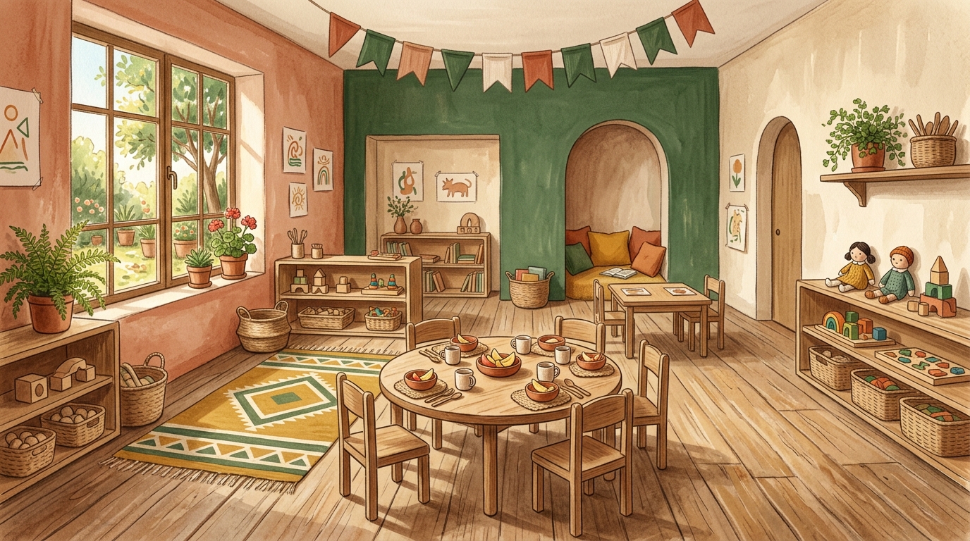 Illustrazione scuola dell'infanzia